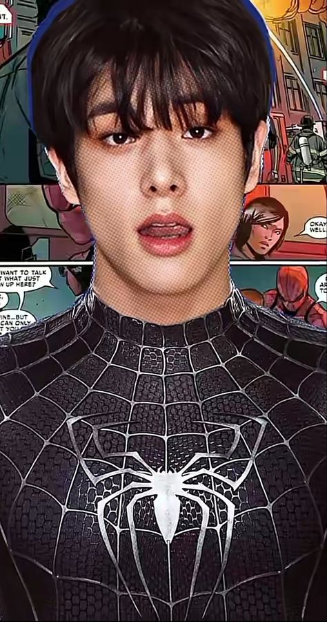 Heesung Spiderman, Cool Kpop Wallpapers, Spiderman Outfit, Fashion Models Men, Boyfriend Wallpaper, Boyfriend Games, Hot Asian Men, Reaction Face, Anime Guys Shirtless