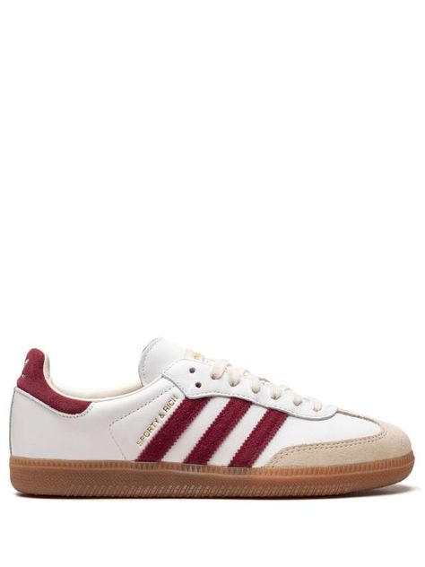 Adidas x Sporty & Rich Samba OG Sneakers - Farfetch Adidas Samba Sporty And Rich, Sporty And Rich Samba, Adidas Sporty And Rich, Adidas Clothing, Nike Tenis, Samba Adidas, Samba Shoes, Adidas Sambas, Adidas Sneakers Women