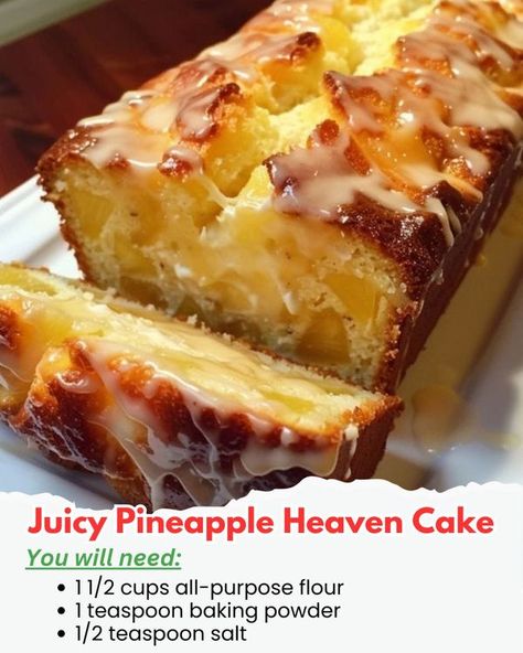 Juicy Pineapple Heaven Cake, Pineapple Heaven Cake, Pineapple Loaf Cake, Pineapple Cream Cake, Pineapple Pound Cake, Heaven Cake, Cream Cheese Pound Cake Recipe, Carrot Cake With Pineapple, Pineapple Cake Recipe