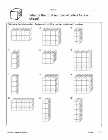 Volume Cube Worksheet Cube Worksheet, Teaching Volume, Counting Money Worksheets, Consonant Blends Worksheets, Volume Worksheets, Volume Math, Seventh Grade Math, Phonics Worksheets Free, Math Coloring Worksheets