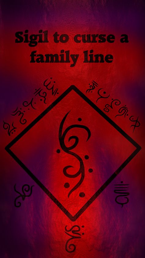 Sigil to curse a family line Sigil To Curse Someone, Hex Sigil, Curse Sigil, Curse Symbols, Sigil Ideas, Curse Someone, Dark Sigil, Wolf Of Antimony, Occult Knowledge