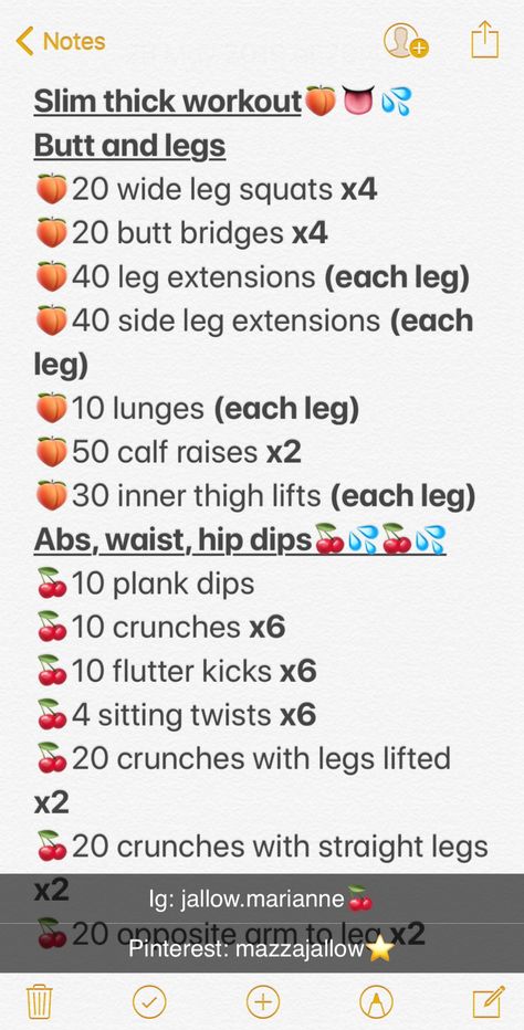 Slim thick workout!!!🍒🍑 works within a week if done properly💦💦 Summer Body Workout Plan, Month Workout, Summer Body Workouts, Trening Fitness, Planet Fitness, Body Workout At Home, Yoga Iyengar, Health And Fitness Articles, Body Workout Plan