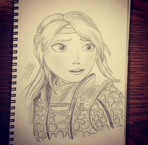 Astrid from HTTYD 3 #httyd #howtotrainyourdragon #astridhofferson #httydthehiddenworld #pencildrawings Httyd Astrid, Httyd 3, Hiccup And Astrid, Dreamworks Dragons, Dragon Trainer, Dragon Drawing, Mini Drawings, Book Dragon, How Train Your Dragon