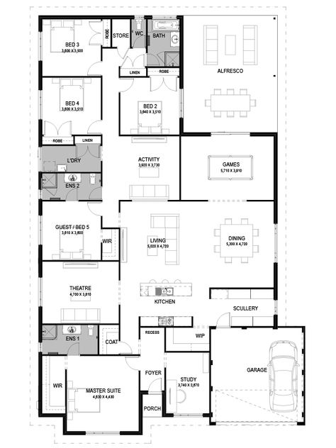 The Neddys - 5 Bed,2 Bath,18m Design From $227,500 | Commodore Homes Impressive Architecture, Jamaica House, Ireland Houses, Retirement Wishes, Elegant House, 2 Bedroom House Plans, House Floor Design, Home Design Floor Plans, Model House Plan