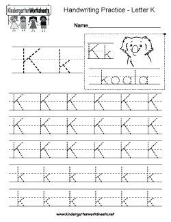 Letter K Writing Practice Worksheet Letter K Worksheets, Alphabet Writing Worksheets, Letter Writing Practice, Handwriting Practice Worksheets, The Letter K, Writing Practice Worksheets, Handwriting Analysis, Letter Tracing Worksheets, Tracing Worksheets Preschool