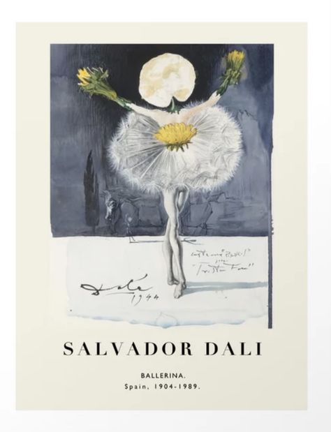 Ballerina Art, White Sheet, Art Exhibition Posters, Vintage Star, Vintage Poster Art, Art Collage Wall, Salvador Dali, Smooth Background, Exhibition Poster