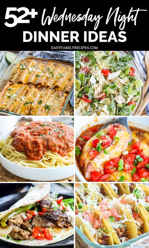 This list of Wednesday night dinner ideas is just what you need to get you through that midweek slump. These are quick, easy, and manageable recipes that make for a stress-free midweek family meal! Dinner For 5 Ideas, Midweek Dinner Recipes, Wednesday Dinner Ideas Easy, Easy Wednesday Night Dinner, Wednesday Meal Ideas Dinners, Midweek Dinner Ideas, Weekday Meals Family, Work Night Dinners Easy, Easy Midweek Meals