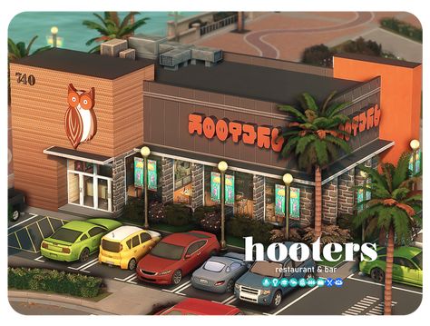 Sims 4 Restaurant, Teen Hangout, The Sims 4 Lots, Cc Furniture, Sims 4 House Building, Sims 4 House Design, Male Clothes, Sims Building, Sims 4 Teen