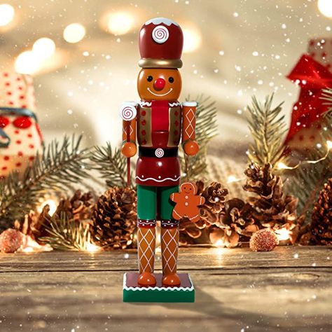 Gingerbread Nutcracker Diy, Nut Crackers Christmas Decorations, Candyland Nutcracker, Nutcracker Painting, Nutcracker Gingerbread, Nutcracker Christmas Decor, Gingerbread Nutcracker, Gingerbread Ideas, Nut Crackers