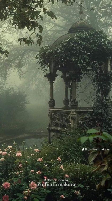 Goth Landscape, Dark Fairytale Aesthetic, Victorian Landscape, Flower Poetry, Goth Garden, Dark Fairytale, Gothic Garden, Victorian Wallpaper, Victorian Garden