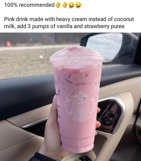 Starbucks Copycat Recipes Drinks, Starbucks Drink Menu, Starbucks Secret Menu Recipes, Cold Starbucks Drinks, Starbucks Strawberry, Starbucks Drinks Diy, Secret Starbucks Recipes, Iced Starbucks Drinks, Coffee Recipes Starbucks