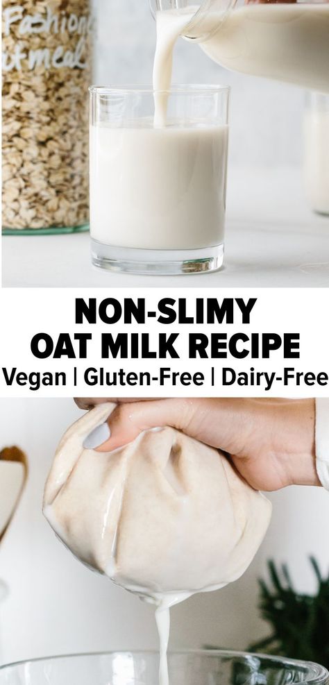 Best Oat Milk, Make Oat Milk, Homemade Oat Milk, Oat Milk Recipe, How To Make Oats, Vegan Milk, Photo Food, Nut Milk, Milk Recipes