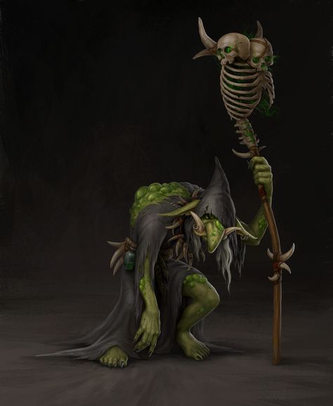 Goblin Shaman, The Goblin, D D Monsters, Fantasy Races, Monster Concept Art, Wow Art, Fantasy Character Design, Roleplaying Game, Character Inspiration