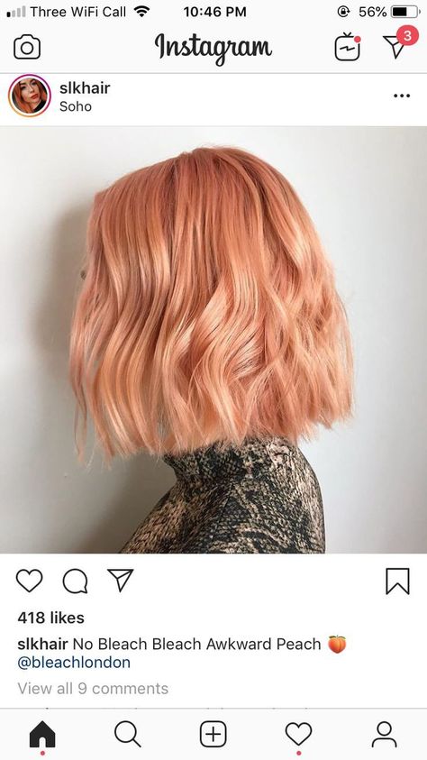 Coral Hair Color Pastel, Peach Pixie Hair, Peachy Copper Hair, Short Peach Hair, Strawberry Blonde Hair Short, Peach Copper Hair, Light Peach Hair, Dark Peach Hair, Peach Colored Hair