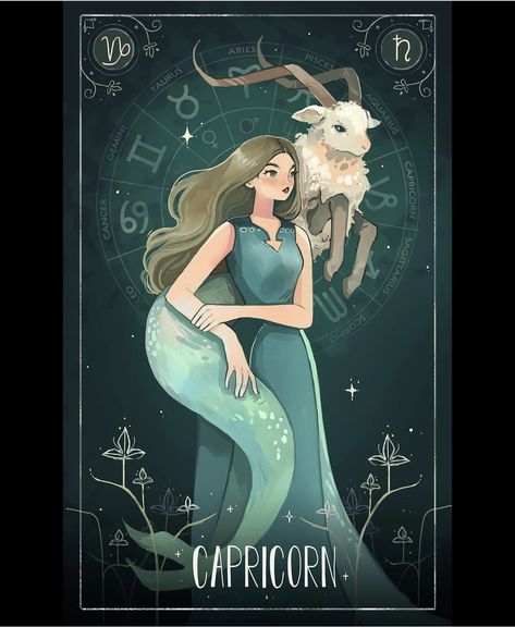 Zodiac Artwork, Capricorn Aesthetic, Zodiac Signs Pictures, Capricorn Art, Planet Drawing, Tiny Stuff, Zodiac Characters, Zodiac Cards, Fantasy Ideas