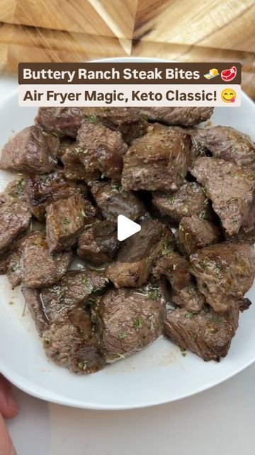 Justin Burkard on Instagram: "Buttery Ranch Steak Bites 🧈🥩
Melt-in-your-mouth steak bites that are buttery, garlicky, and full of ranch flavor!

What You Need:
🥩 Steak (bite-sized)
🧈 Melted Butter
🧄 Garlic
🥫 Worcestershire Sauce
🥗 Ranch Seasoning

How to Make It:
1️⃣ Toss steak in melted butter, garlic, Worcestershire sauce & ranch seasoning.
2️⃣ Air fry at 400°F for 6-10 minutes (depending on preferred doneness).
3️⃣ Take them out & enjoy! 👌

💬 Love these steak bites? Drop a 🥩 in the comments if you want to try them!

🚨 Discover more tips and full recipe details, & easy, one-click Instacart shopping here:
➡ https://keto.recipes/easy-air-fryer-low-carb-steak-bites/

📸: @ketosnackz

—

#KetoRecipes #LowCarbLife #SteakBites #EasyKetoMeals #AirFryerRecipes #KetoSnackz #ButterLover Buttery Steak Bites, Buttery Steak, Ranch Steak, Zesty Ranch, Savory Bites, Steak Butter, Low Carb Treats, Hearty Meal, Steak Bites