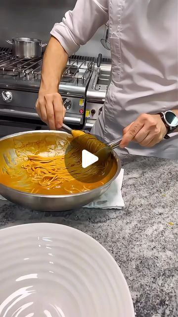 @cheffplate on Instagram: "House-made tagliolini cooked through roasted capsicum, smoked WA scampi and topped with creamy @vannellacheese stracciatella and hazelnut. Twirling and plating at your favourite Italian  . 👉Via: @ormeggio @alexpavoni @moyasky __________________________ ✅Tag #cheffplate share __________________________ 🎉Like and Follow: @cheffplate __________________________ . ⚠️Warning:All rights reserved to the respective owners  . #chefsonplate #gourmet #michelinchef #foodclub #iamchefstodayer #chefstalk #foodstragram #theworld50best #michelinguide #bestfood #gastronomy #artdishes #thebestchef #chefroll #chefsgreatestplates  #chefs_eye #discoveringchefs #gourmetfood #chefsplateform #michelinstar #foodstyling #cullinarytalent #cheflife #chefstyle #foodblogger #chefwork #chefst Gourmet Pasta Plating, World Chef, Food Presentation Plates, Gourmet Pasta, Roasted Capsicum, Italian Spaghetti, Michelin Chef, Chefs Plate, Chef Styles