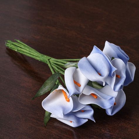 Calla Lily Colors, Lily Color, Mini Calla Lilies, Calla Lily Flowers, Spring Wedding Decorations, Lily Flowers, Lily Bloom, Tall Flowers, Mini Blue