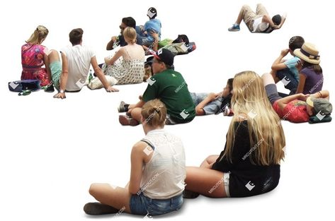 Laying On The Ground, People Cutout, City Square, Cut Out People, People Png, Person Sitting, Outdoor Summer, People Sitting, Cloudy Day