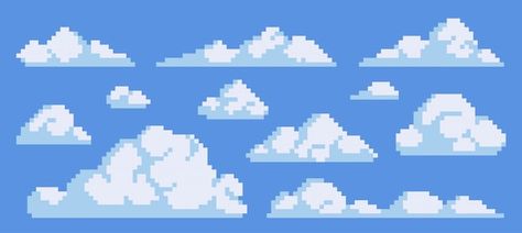 Fluffy clouds pixel art icon set smoke o... | Premium Vector #Freepik #vector #fluffy-clouds #cloud #white-cloud #cloudy Pixel Art Icon, Elements Logo, Empty Picture Frames, 3 Picture Frame, Window Shadow, Shadow Drawing, Business Pictures, Gallery Frames, Fluffy Clouds