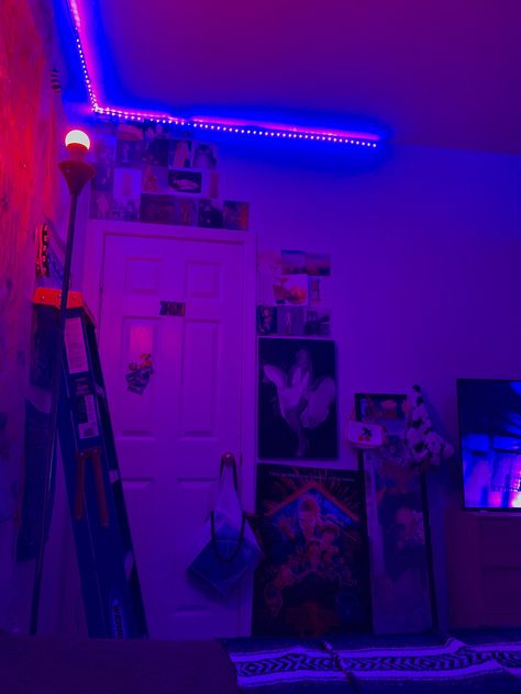 Red Dorm, R&b Aesthetic, Room Collage, Oc Reference, Purple Rooms, Dorm Ideas, Red And Purple, Blue Bedroom, 2024 Vision