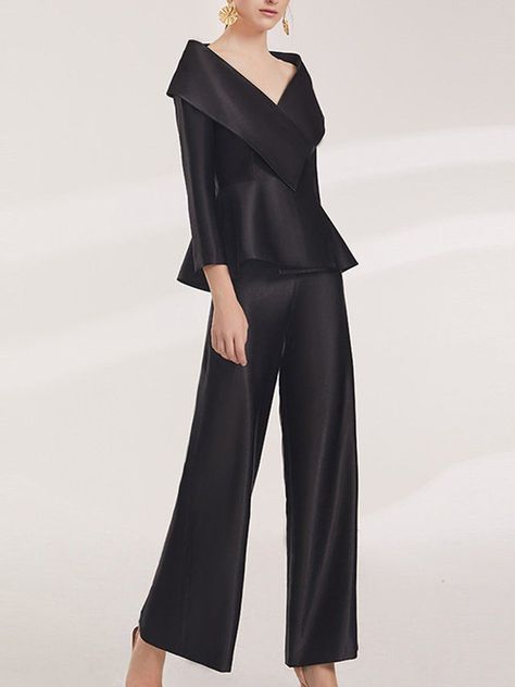 Pants And Top Outfit Classy, 2 Piece Dress Formal, Formal Pantsuits For Women, Pant Suits For Women Wedding, Dressy Jumpsuit Wedding, 2 Piece Pants Outfit, Evening Pant Suits, Dressy Pant Suits, Elegant Pants Suits