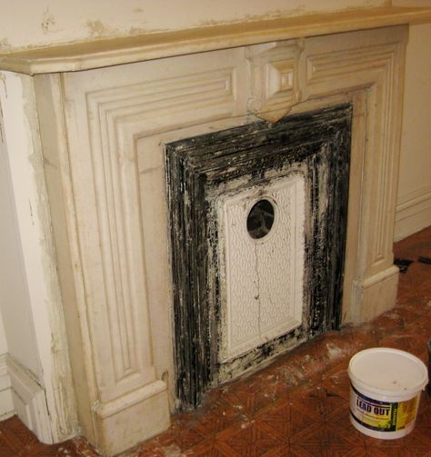 How to remove lead paint from an antique fireplace How To Remove Paint, Bubble Burst, Slate Fireplace, Remove Paint, Stripping Paint, Vintage Fireplace, Lead Paint, Faux Fireplace, Antique Fireplace