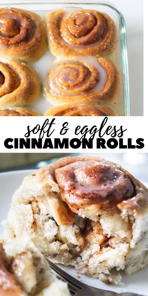 Eggless Cinnamon Buns, Homemade Cinnamon Rolls No Egg, Cinnamon Buns No Egg, Easy Cinnamon Rolls No Eggs, Deserts Without Eggs Easy, Deserts Recipes Without Eggs, Dessert Recipes Easy No Eggs, No Egg Cinnamon Rolls, Eggless Cinnamon Rolls Homemade