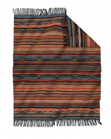 Pendleton® Jacquard Chimayo Fringed Throws - Adobe Stripe Pendleton Throw, Superhero Bedding, Pendleton Blanket, Decorative Throws Blanket, Fringe Throw, Affordable Bedding, Wool Throw Blanket, Wool Throw, Cozy Throws