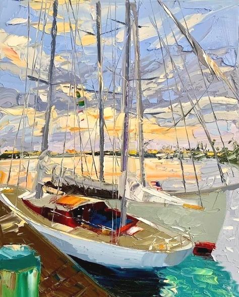 Peter Vey — Gallery On Greene Peter Vey, Thomas Hart Benton, Sailboat Art, Contemporary Impressionism, Caribbean Art, Boat Painting, Large Artwork, Sea Painting, Impressionism Art