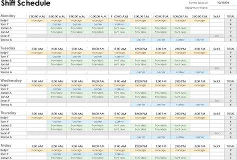 Employee Shift Schedule Restaurant Schedule Template, Shift Schedule Template, Employee Schedule Template, Scheduling Employees, Notion Template For Work, Monthly Schedule Template, Simple Weekly Planner, Week Schedule, Monthly Planner Template