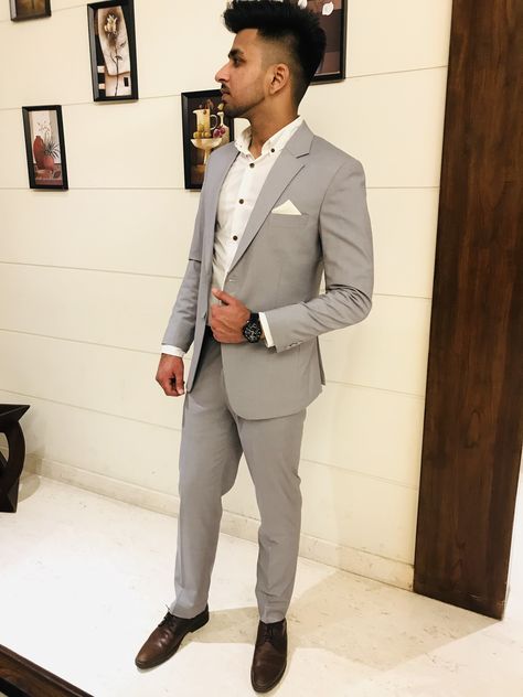 #formals #suits #coat #pant #greycoat #coatpant #whiteshirt #brownshoes Grey Court Pant For Men, Cot Pant For Men Wedding New 2023, Cot Pant For Men Wedding, Cot Pant For Men, Coat Pant For Men Wedding, Engagement Dress For Men, Coat Pant For Men, Grey Pant, Smart Men