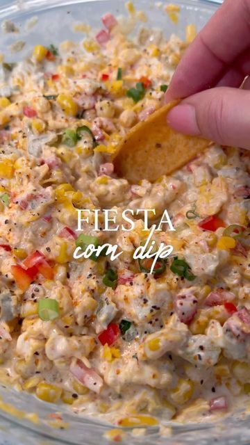 Fiesta Corn Dip, Corn Dip, Best Appetizer Recipes, Dip Recipes Easy, Fall Flavors, Football Food, Yummy Dips, February 11, Party Food Appetizers