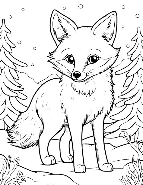 Fox Coloring Pages Free Printable, Fox Coloring Pages Free, Fox Coloring Pages, Disney Coloring Pages Printables, Free Disney Coloring Pages, Free Printable Coloring Sheets, Coloring Pages Winter, Puppy Coloring Pages, Farm Animal Coloring Pages