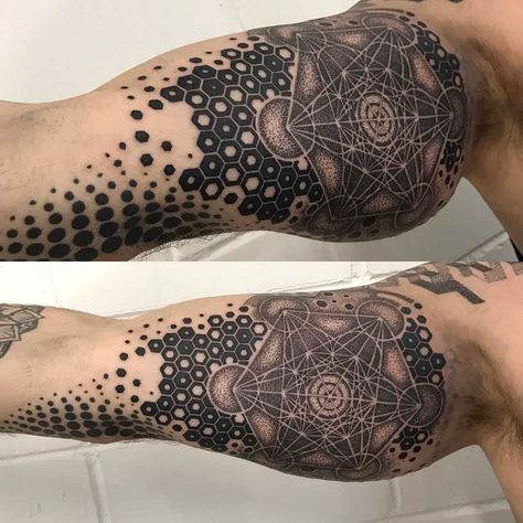 inner bicep tattoo geometry Front Bicep Tattoo, Bicep Tattoo Ideas, Inside Bicep Tattoo, Mandala Tattoo Men, Geometric Tattoo Sleeve Designs, Bicep Tattoo Men, Inner Arm Tattoos, Inner Bicep Tattoo, Geometric Mandala Tattoo