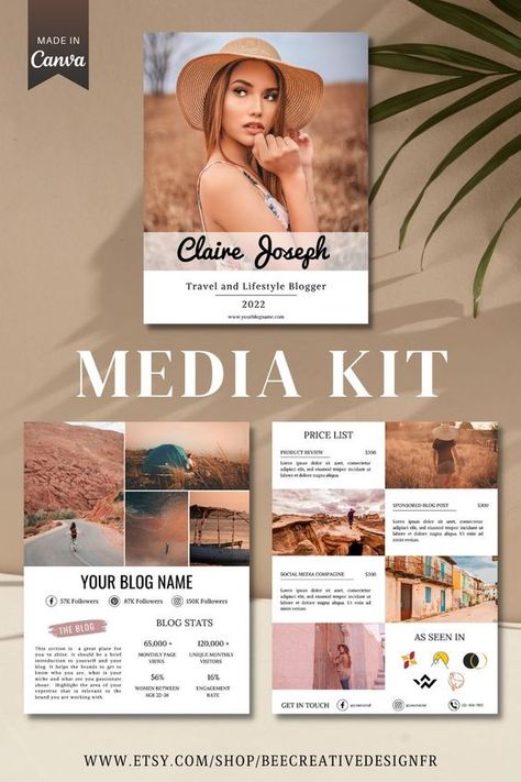 Media Kit Template Canva | Influencer Media Kit | Travel Blog Media Kit | Press Kit Media Kit Examples, Press Kit Design, Blog Media Kit, Media Kit Design, Blogger Media Kit, Influencer Media Kit, Cover Design Inspiration, Black And White Instagram, Instagram Highlight Cover