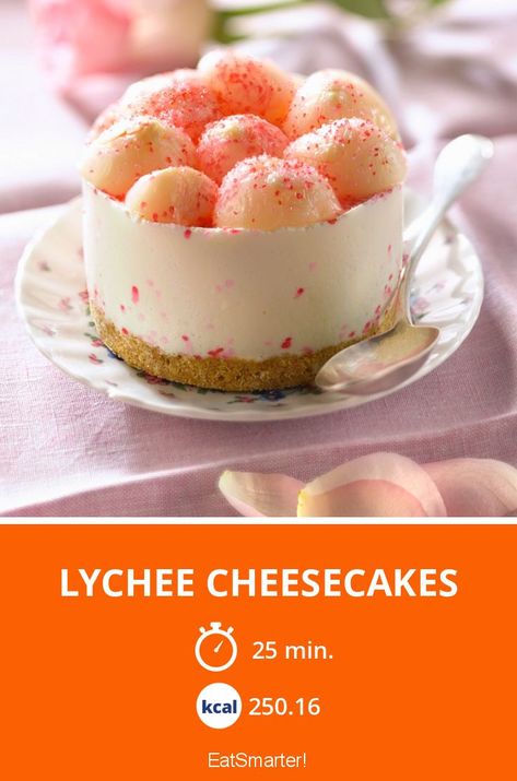 Lychee Cheesecake, Dessert Tarts Mini, Lychee Recipes, Dessert Cheesecake, Unique Desserts, Asian Desserts, Loaf Cake, Köstliche Desserts, Food Shows