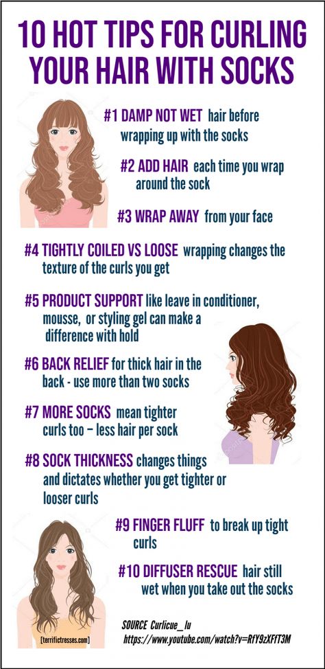 How To Sock Curl Your Hair Overnight – Terrific Tresses Curl Your Hair Overnight, Way To Curl Your Hair, Curly Hair Dos, Sock Curls, Curls Tutorial, Hair Overnight, Wavy Hair Overnight, Blonde With Blue Eyes, Hair Tricks