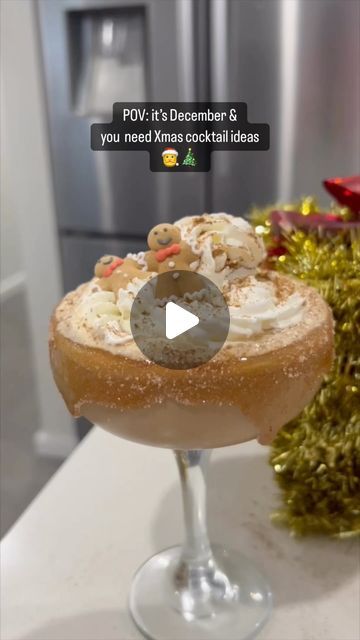 Jarrod Rickard on Instagram: "POV! It’s December and you need Christmas cocktail ideas! All recipes on my page! 

#christmascocktails #christmasdiy #christmasdrinks #recipeoftheday #recipeshare #recipeideas" Christmas Cocktail Ideas, Cinnamon Shake, Xmas Cocktails, Gingerbread Spice, Cocktail Ideas, Ginger And Cinnamon, Christmas Cocktail, 50 Christmas, All Recipes