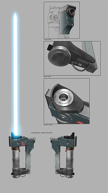 From the Jedi Temple archives Lightsaber Blaster, Blaster Lightsaber, Ezra Lightsaber, Ezra Bridger Lightsaber, Jedi Lightsaber, Lightsaber Design, Star Wars History, Lightsaber Hilt, Star Wars Background