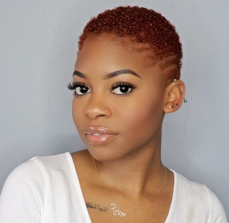 Burgundy Twa, Burgundy Short Hair, Shaved Natural Hair, Big Chop Styles, Twa Haircuts, Tapered Natural Hair Cut, Short Dyed Hair, Dry Natural Hair, Short Natural Haircuts