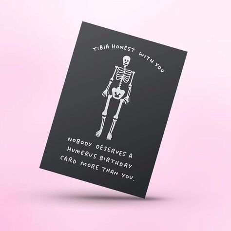 Birthday Skeleton, Skeleton Birthday, Halloween Birthday Card, Birthday Cards Diy, Happy Holiday, Halloween Birthday, Handmade Birthday Cards, Halloween Girl, Diy Birthday