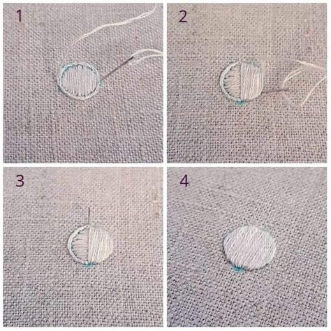 How To Embroider A Circle, Embroderie Stitches, Dandelion Embroidery, How To Stitch, Learning To Embroider, Dandelion Clock, Textile Art Embroidery, Cute Sewing Projects, Basic Embroidery Stitches