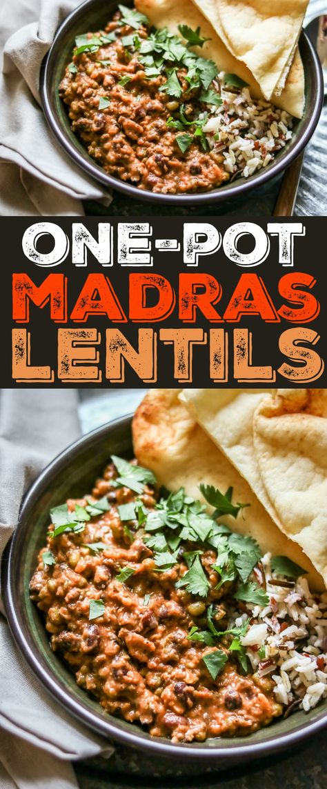 Lentils Recipe Easy, Madras Lentils Recipe, Lentil Recipes Easy, Lentils Recipe, Lentil Salad Recipes, Veg Dishes, Lentil Recipes, Vegetarian Dinners, One Pot Meals