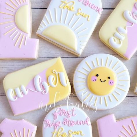 Melissa Wilson on Instagram: "Happy Eclipse Day! ☀️ You don’t need protective eye gear to check out these little sunshines 💛 . . #Sunshine #SunshineCookies #SunshineBirthday #1stTripAroundTheSun #FirstTripAroundTheSun #BirthdayCookies #1stBirthdayCookies #1stBirthday #Cookies #DecoratedCookies #CustomCookies #CookieArtist #ShopLocal #ShopLocalTulsa #SmallBusiness #TulsaSmallBusiness #TulsaMoms #TulsaEvents #TulsaCookies #TulsaBakery #Tulsa #TulsaOklahoma #OklahomaBakery #Oklahoma #MelBakesTulsa" You Are My Sunshine Cookies, Happy Eclipse, Sunshine Cookies, Sunshine Theme, Protective Eye, Sunshine Birthday, Happy Sun, Baby Cookies, Baby Shower Cookies