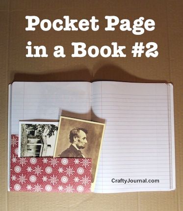 Pocket Page in a Book - #2 Idea by Crafty Journal  Wouldn't these make great bookmarks for reading. Pocket Page Scrapbooking, Book Crafts Diy, Mini Album Tutorial, Diy Book, Scrapbook Journal, Cool Diy Projects, Smash Book, Altered Books, Diy Creative