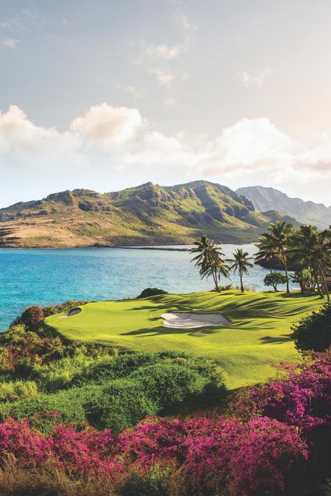 Enjoy 4 nights' accommodations at Timbers Kauai (Two Bedroom/Two Bathroom Property) and 2 rounds of golf at Princeville Makai Golf Club & The Ocean Course at Hokuala. Hawaii Golf Courses, Swiss Airlines, Golf Course Photography, Golf Inspiration, Golf Vacations, Golf Art, Best Golf Courses, Beach Golf, Golf Trip