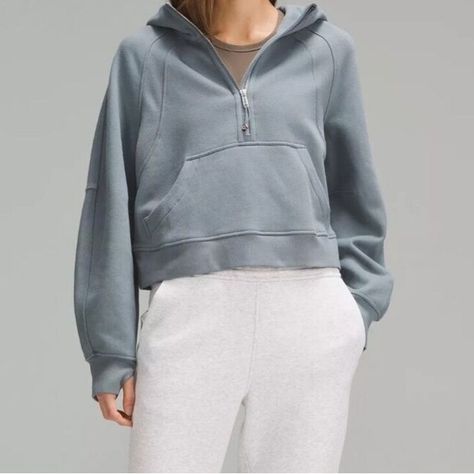 Lululemon Scuba Oversized Half-Zip Hoodie Size M/L The Rare & Htf - Belgian Blue Nwt Belgian Blue, Gym Lifting, Active Workout, Barre Pilates, Yoga Barre, Lululemon Scuba, Half Zip Hoodie, Workout Fits, Half Zip