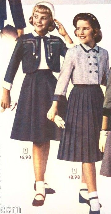 50s School Outfit, Vintage School Uniform, 19s Fashion, Catholic School Uniforms, Enchanted Village, British School Uniform, Private School Uniforms, 1950s Women, Uniform Ideas