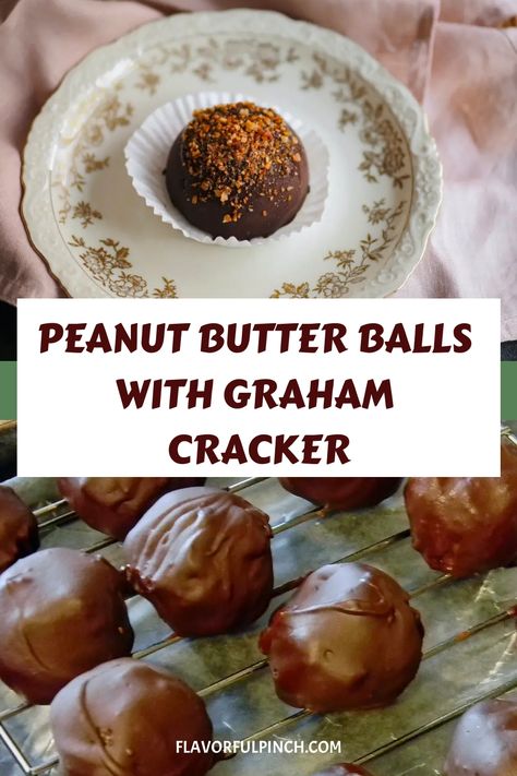 Best Peanut Butter Balls with graham crackers are a delicious little candy you can make so easily in your kitchen. A perfect candy or snack for any time. Peanut Butter Truffles, Peanut Butter Candy, Best Peanut Butter Balls Recipe, Chocolate Peanut Butter Desserts. Peanut Butter Balls With Graham Crumbs, Peanut Butter Graham Cracker Balls, Graham Cracker Peanut Butter Balls, Peanut Butter Balls With Graham Crackers, Graham Balls Recipe, Best Peanut Butter Balls Recipe, Best Peanut Butter Balls, Graham Balls, Peanut Butter Chocolate Balls